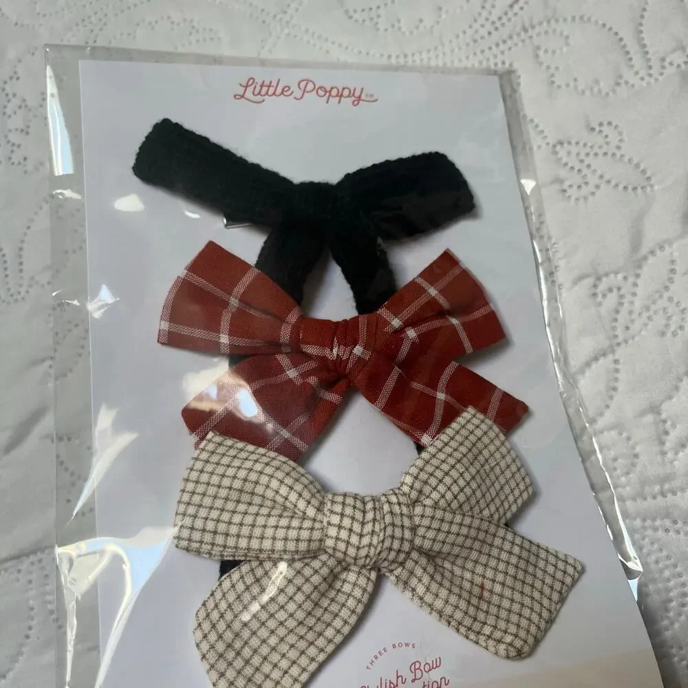 NWT Little Poppy Co October Subscription Bow Set